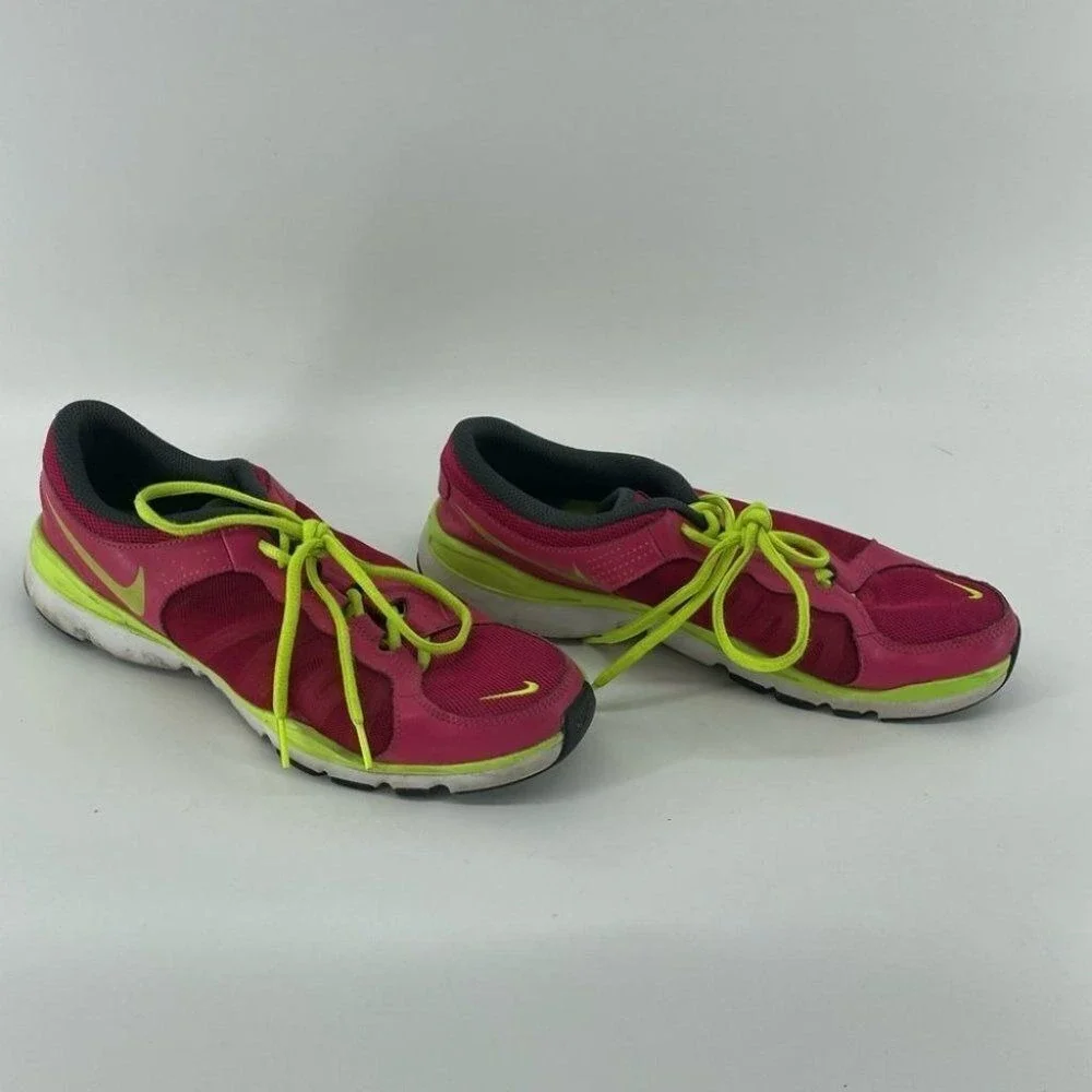 Nike Running Shoes Lightweight Athletic Training Sneakers‎ Pink Yellow 8.5